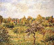 Camille Pissarro The apple trees on the lawn oil painting reproduction